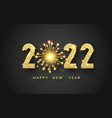 happy new year 2022 background with shining vector image