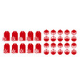 christmas gift tags or labels with snowflakes vector image vector image