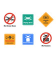 drone signs set vector image