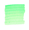 green watercolor stain isolated on white vector image