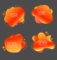 set modern abstract liquid banners design vector image vector image