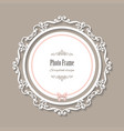 vintage elegant round frame vector image vector image