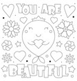 Good morning coloring page Royalty Free Vector Image