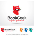 book geek logo template vector image
