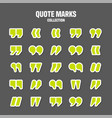 quotation marks collection green quotes vector image