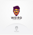 strange man logo vector image