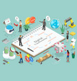 3d isometric flat conceptual vector image