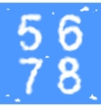 cloud numbers vector image