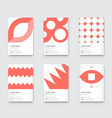 trendy color coral minimal graphic vector image
