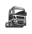 truck cargo freight monochrome vector image vector image