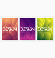 abstract gradient geometric wavy cover designs vector image