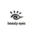 artistic paint beauty woman eye brush logo vector image vector image