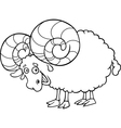 zodiac aries or ram coloring page vector image