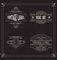 4 vintage typographic label premium vector image
