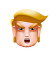 character portrait icon of donald trump giving vector image