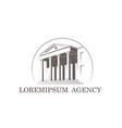 logo with a classic building with columns vector image