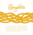 realistic twisted spaghetti pasta horizontal compo vector image vector image