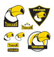 set of toucan logos vector image vector image