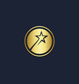 star round gold logo vector image vector image