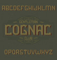 vintage label typeface vector image vector image