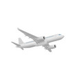 3d white clear airplane isolated for branding vector image