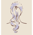 beautiful woman hairstyle view from back vector image