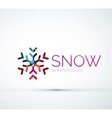 christmas snowflake company logo design vector image