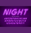 neon light 3d alphabet extra glowing font vector image