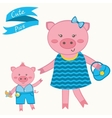 cute pigs vector image
