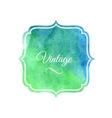 watercolor label design element vector image vector image