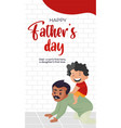 happy fathers day portrait template vector image