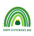 st patricks day rainbow cute saint patricks day vector image vector image