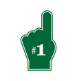 Basketball Fan Number 1 Fan Red Foam Finger Vector Image