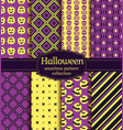 halloween seamless patterns set vector image vector image
