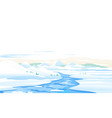 mountain river ice melting spring landscape vector image vector image