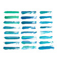 abstract watercolor blue brush strokes isolated vector image vector image