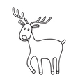 cartoon christmas deer icon doodle vector image