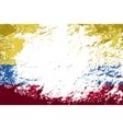 colombian flag grunge background vector image