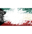 kuwait flag grunge background vector image