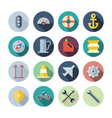 flat design icons for transportation vector image vector image