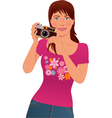 tourist taking pictures vector image