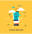 cloud services flat concept vector image