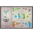 cocktail menu design vector image