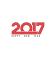 happy new year 2017 holiday poster red lettering vector image