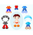 paper doll boy vector image