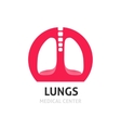 lungs medical diagnostic center logo vector image