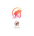 beautiful face logo letter j icon in front design vector image