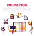 education poster with flat colorful icons vector image vector image