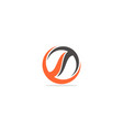 round wave abstract colored logo vector image