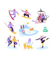 beautiful ski club skiing vector image